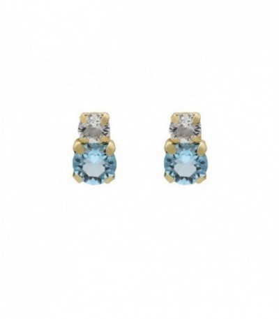Pendientes tú y yo aguamarina de Jasmine en oro - A3751-10DT