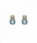 Pendientes tú y yo aguamarina de Jasmine en oro - A3751-10DT