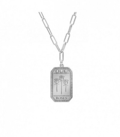 Collar rosas crystal de Nagore en plata - A4072-ROHG