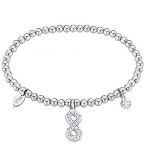 Brazalete Elástico Bolas con Infinito Acero Millennial LOTUS STYLE - LS2170-2/6