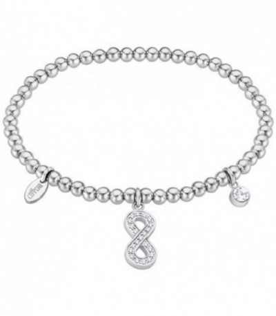 Brazalete Elástico Bolas con Infinito Acero Millennial LOTUS STYLE - LS2170-2/6