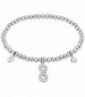 Brazalete Elástico Bolas con Infinito Acero Millennial LOTUS STYLE - LS2170-2/6