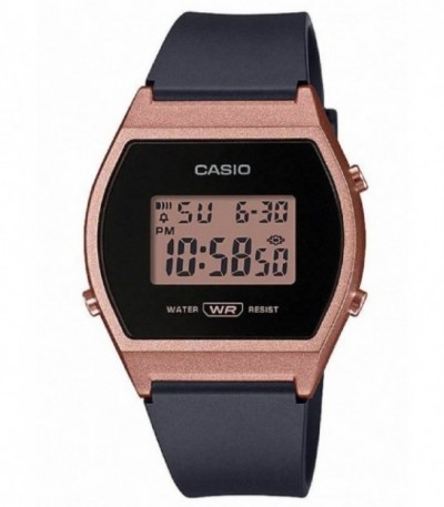 RELOJ VINTAGE ROSÉ Y NEGRO CASIO - LW-204-1AEF