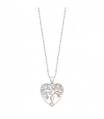COLLAR MUJER CORAZÓN TREE OF LIFE LOTUS SILVER - LP3304-1/1