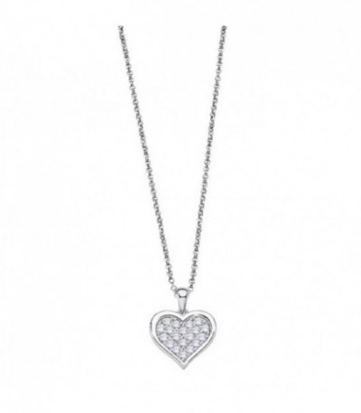 Collar Corazón Pavé Circonitas LOTUS SILVER - LP3125-1/1