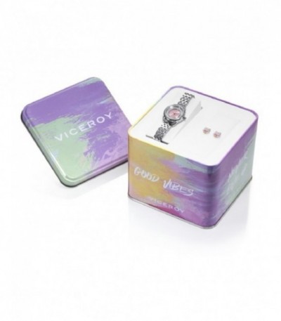 PACK RELOJ ACERO BRAZALETE NIÑA SWEET VICEROY - 401012-79