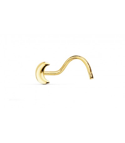 PIERCING NARIZ MEDIA LUNA DE ORO 18K - PIN019