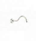 Piercing Nariz con Chatón de Oro Blanco 18K - PIN05BL