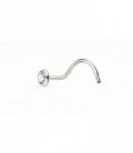 PIERCING NARIZ CON CHATÓN DE ORO BLANCO 18K - PIN05BL