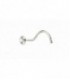 Piercing Nariz con Chatón de Oro Blanco 18K - PIN05BL