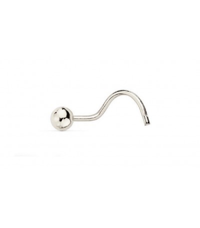 Piercing Nariz Bola de Oro Blanco 18K - PIN06BL