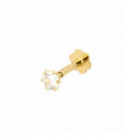 Piercing Cartílago con Circonita Talla Brillante de Oro 18K - 88-3264