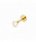 Piercing Cartílago con Circonita Talla Brillante de Oro 18K - 88-3264