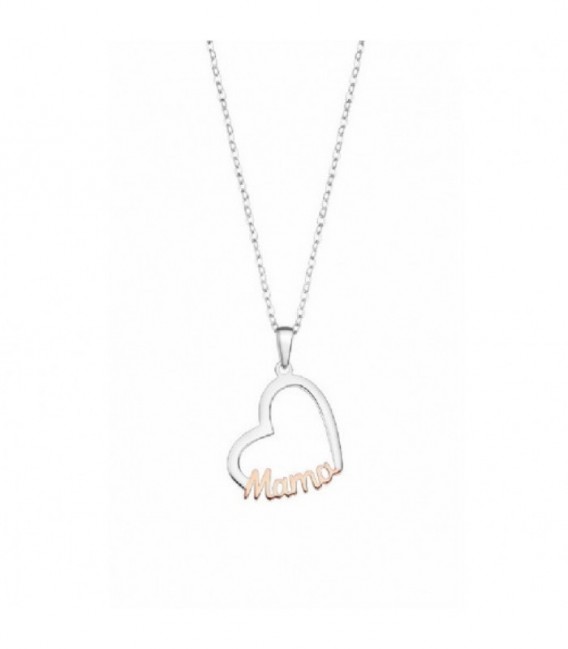 COLLAR CORAZON MAMA LOTUS SILVER - LP3403-1/1