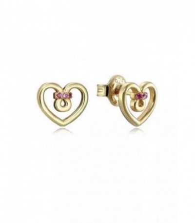 PENDIENTES PLATA DORADA CORAZÓN VICEROY FASHION - 13026E100-06