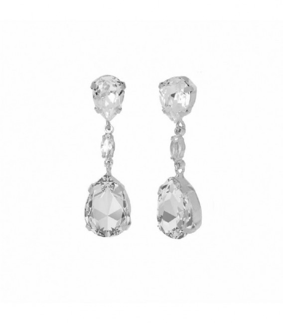 PENDIENTES JASMINE PLATA CRYSTAL - A3755-07HT