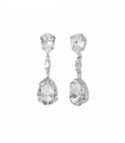 PENDIENTES JASMINE PLATA CRYSTAL - A3755-07HT