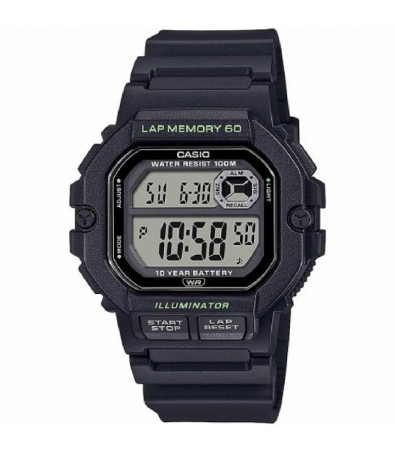 RELOJ DIGITAL RUNNER DEPORTE 60 LAPS NEGRO CASIO - WS-1400H-1AVEF