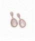 PENDIENTES DE PLATA CON CUARZO ROSA Y ENGASTE DE CIRCONITAS - 16545-R-A