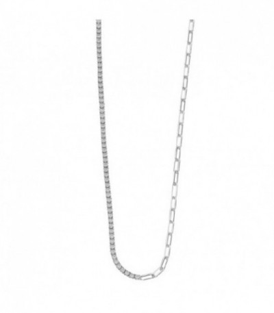 COLLAR CADENA Y CIRCONITAS LOTUS SILVER - LP3270-1/1