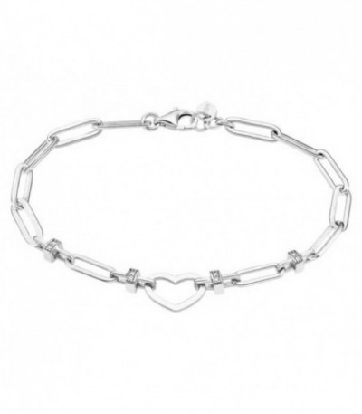PULSERA ESLABONES CORAZON LOTUS SILVER - LP3421-2/1