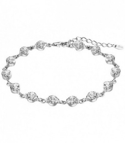 PULSERA CIRCONITAS LOTUS SILVER - LP1788-2/1