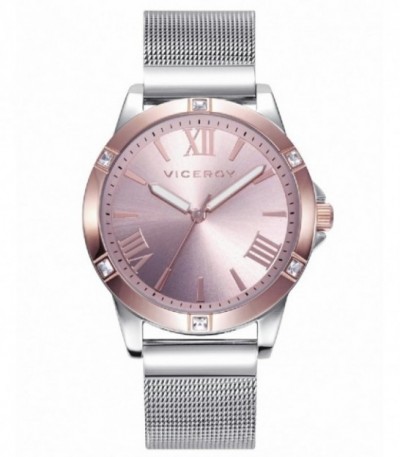 RELOJ ACERO ORO ROSA BRAZALETE VICEROY - 401166-73