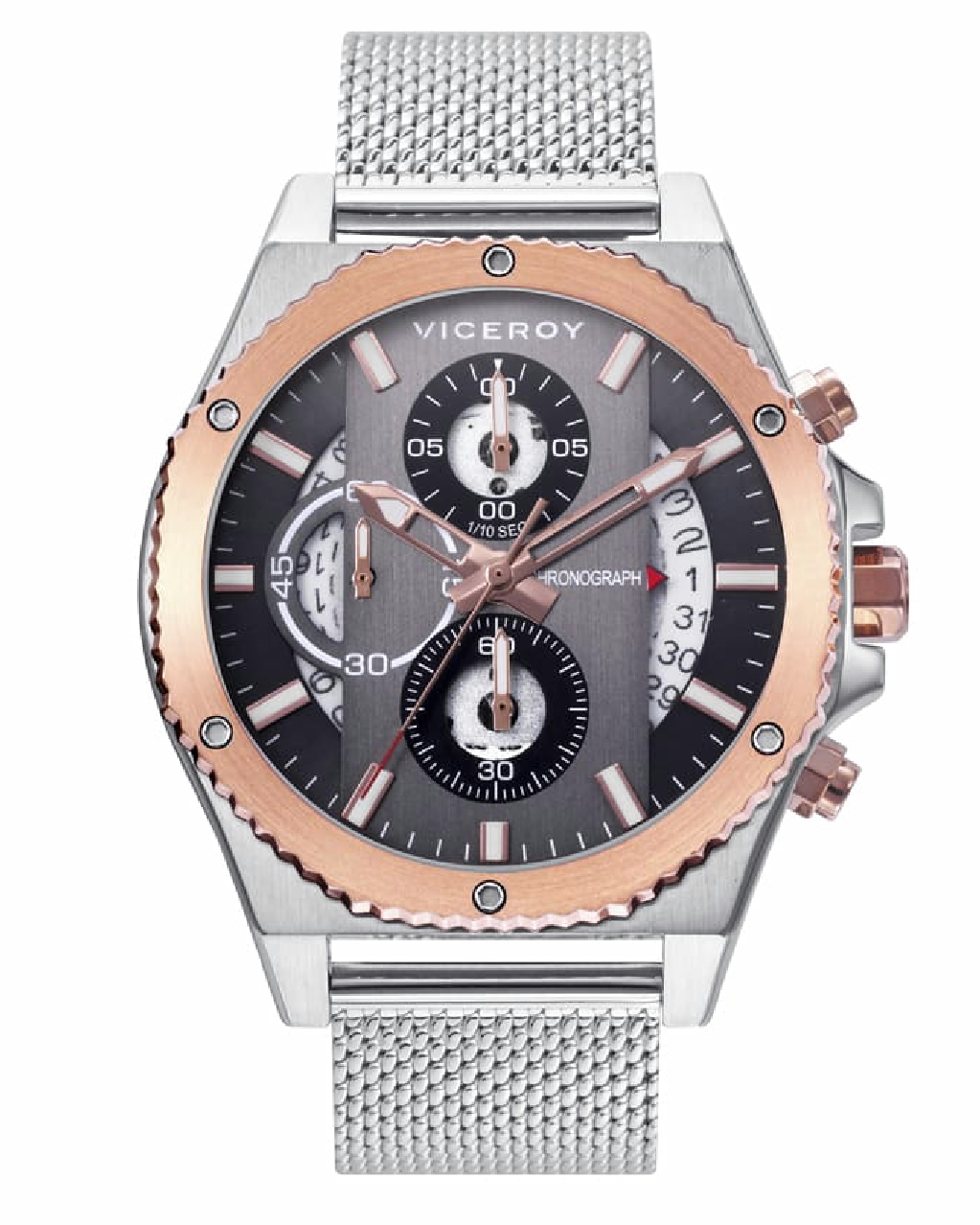 RELOJ HOMBRE MAGNUM ACERO CRONO VICEROY - 46823-17 - Torres Joyería