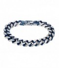 PULSERA CABALLERO ACERO Y AZUL LOTUS STYLE - LS2258-2/1