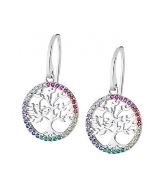 Pendientes IT GIRL Árbol de la Vida Multicolor LOTUS SILVER - LP1746-4/4