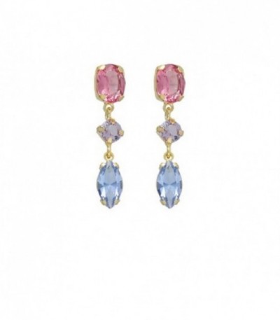 PENDIENTES SABINA TRIPLES MULTICOLOR VICTORIA CRUZ - A4321-MDT