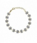 PULSERA DORADA PIEDRAS RECTAGULARES CHIAR VICTORIA CRUZ - A4378-07DP