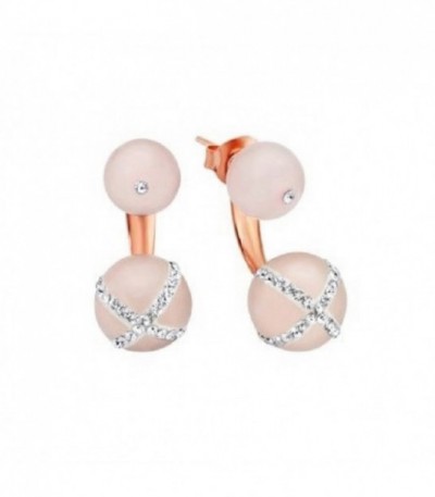 PENDIENTES DESMONTABLES ROSÉ BOLAS LOTUS SILVER - LP1245-4/2