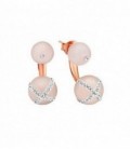 PENDIENTES DESMONTABLES ROSÉ BOLAS LOTUS SILVER - LP1245-4/2