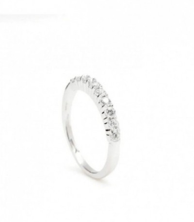 ANILLO BÁSICO FINO PLATA CON CIRCONITAS LINEARGENT - 16552-R