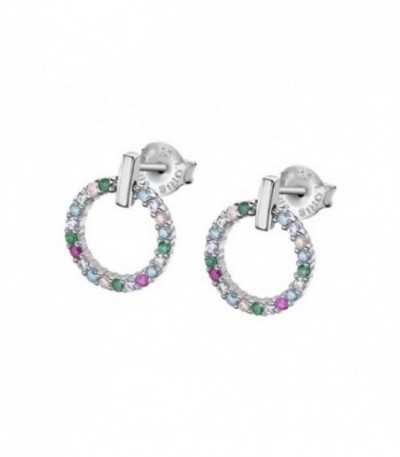 Pendientes Redondos Piedras Multicolor LOTUS SILVER - LP3100-4/2