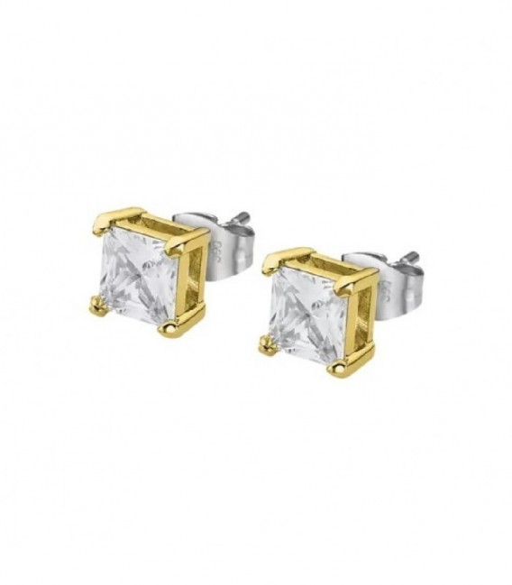 Pendientes Cuadrados Acero IP Oro Mens Earrings LOTUS STYLE - LS2166-4/3
