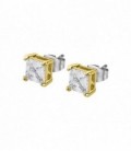 Pendientes Cuadrados Acero IP Oro Mens Earrings LOTUS STYLE - LS2166-4/3