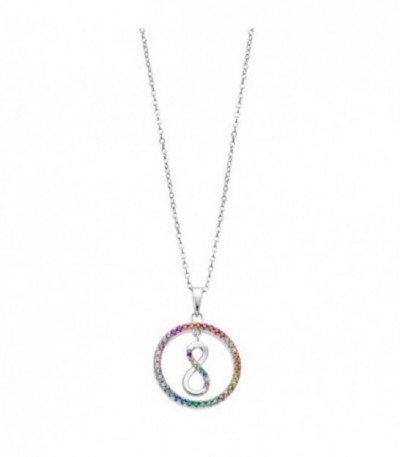 COLLAR REDONDO INFINITO MULTICOLOR LOTUS SILVER - LP3065-1/3