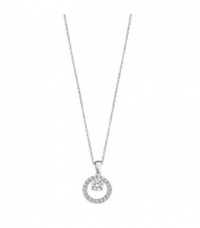 Collar Redondo Circonitas Lotus Silver - LP3080-1/1