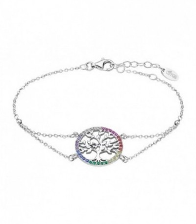 PULSERA MUJER ÁRBOL VIDA MULTICOLOR LOTUS SILVER - LP1746-2/5