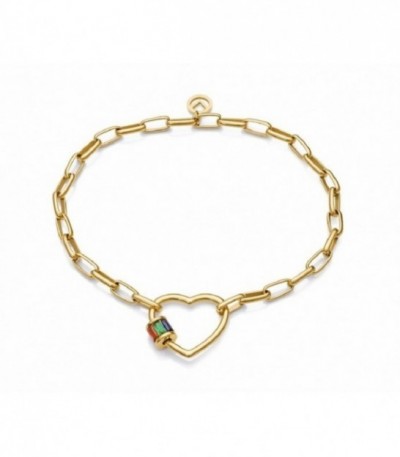 PULSERA ACERO DORADO CORAZÓN MULTICOLOR VICEROY FASHION - 1499P01012