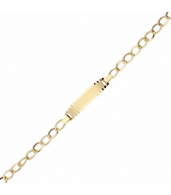 Pulsera con placa Oro 18K para Comunión - 10146