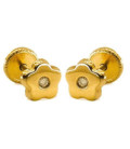 PENDIENTES ORO 18K MARGARITAS Y DIAMANTES - 2879