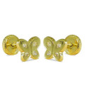 PENDIENTES ORO 18K PARA BEBÉ MARIPOSA - 3632