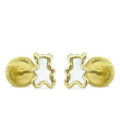 PENDIENTES ORO 18K PARA BEBÉ OSITO NACAR - 4257