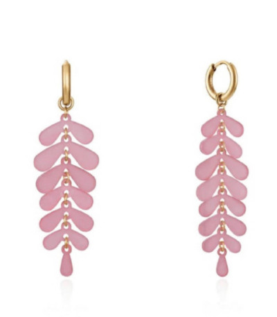 PENDIENTES ARO HOJAS ROSA VICEROY FASHION - 14034E01017