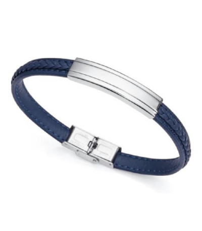 PULSERA HOMBRE PLACA PIEL AZUL VICEROY FASHION - 14013P01013
