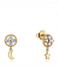 PENDIENTES LUNA Y ESTRELLA PLATA DORADA VICEROY FASHION - 13140E100-30