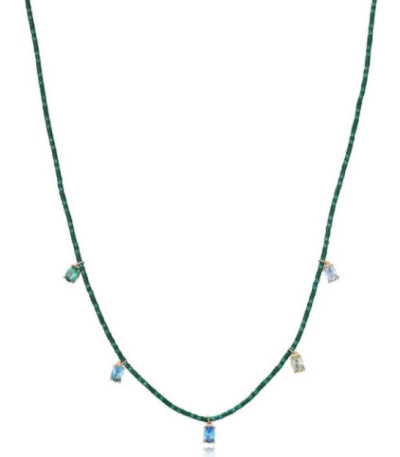 COLLAR CUENTAS VERDES Y COLGANTES VICEROY FASHION - 13129C100-52
